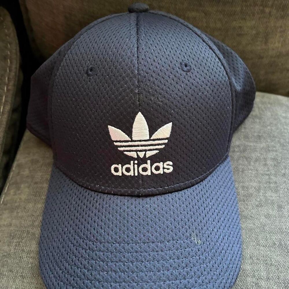 Adidas Men's Navy and Blue Hat